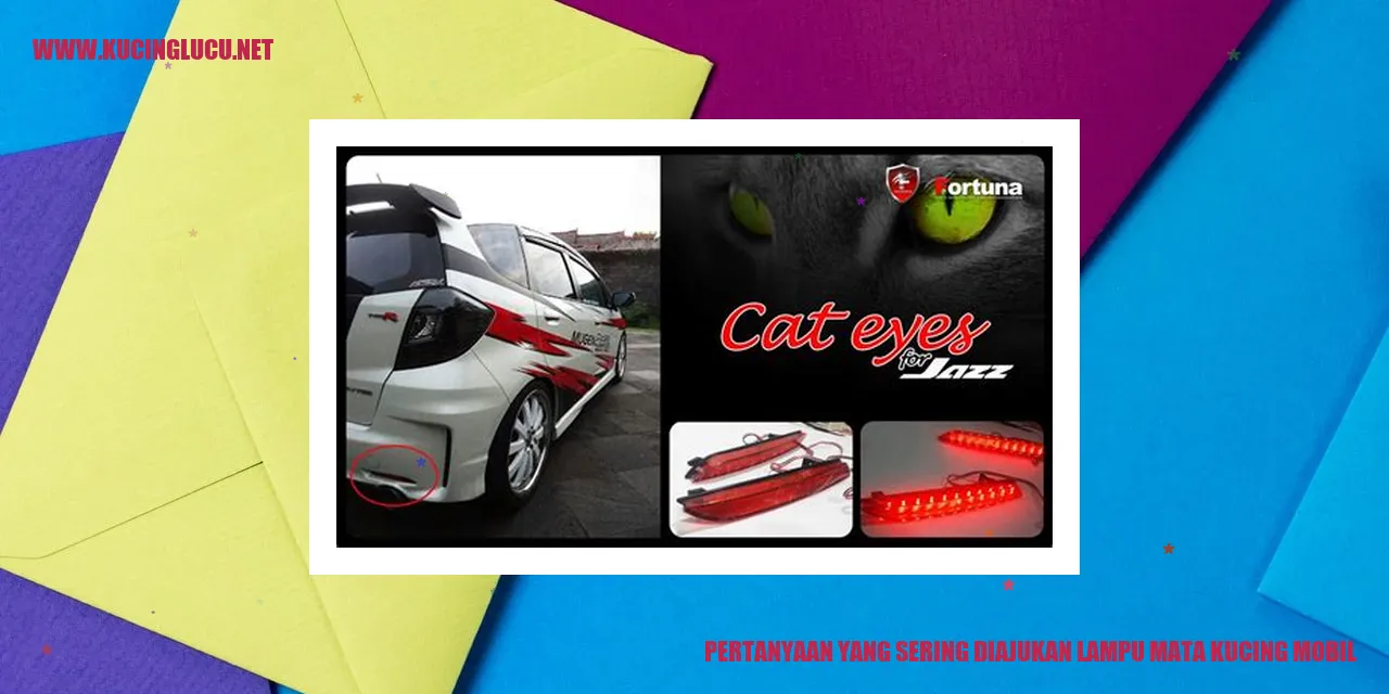 Gambar Lampu Mata Kucing Mobil