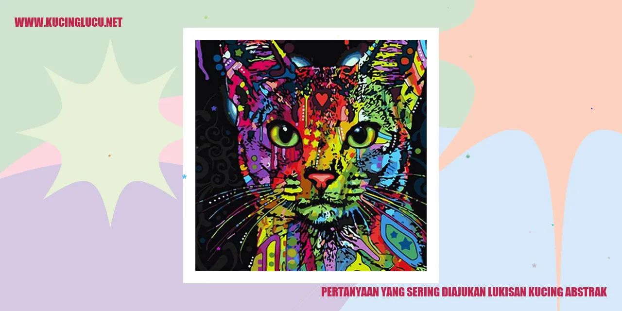 Lukisan Kucing Abstrak
