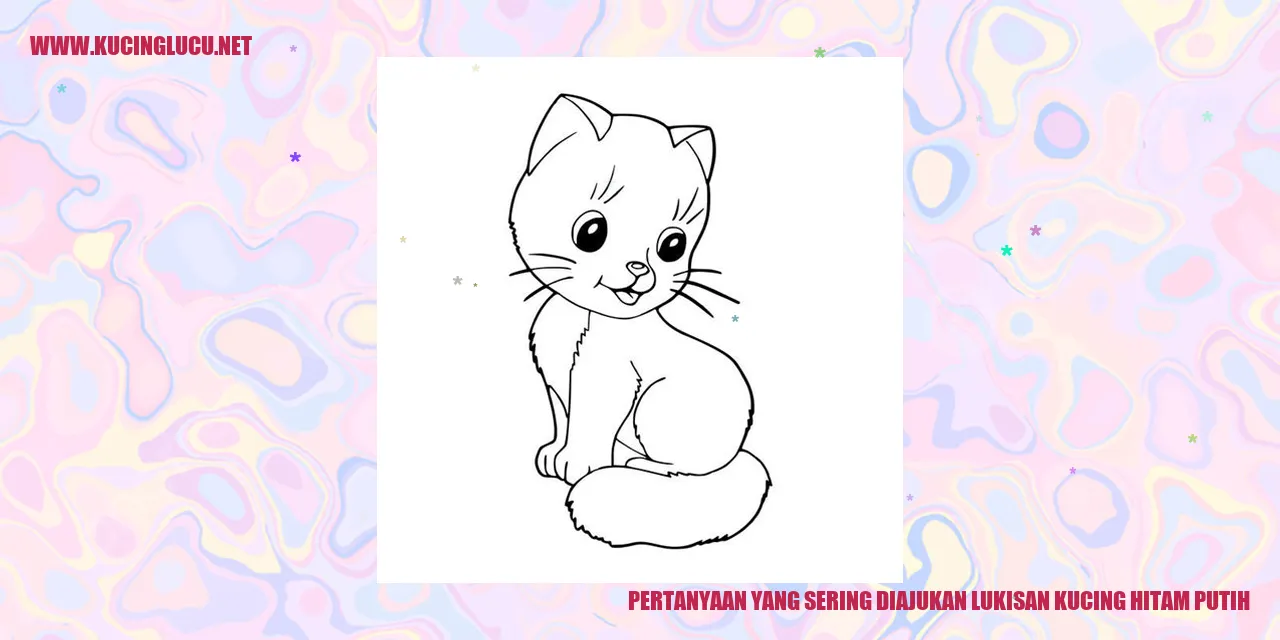 lukisan kucing hitam putih