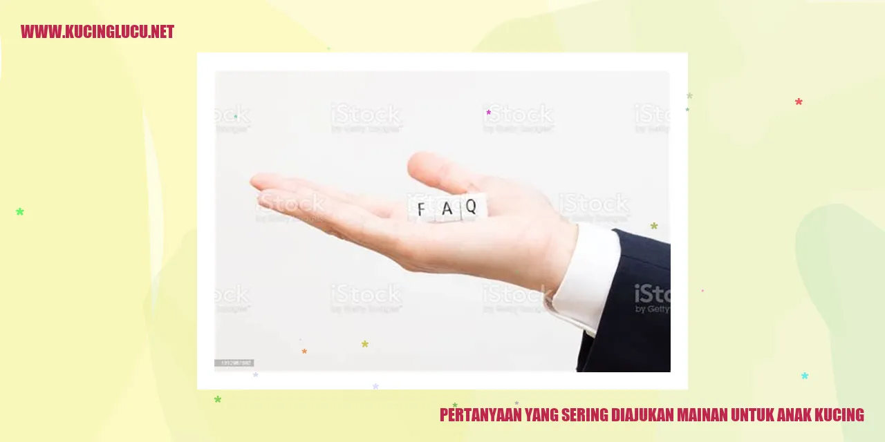 Pertanyaan yang Sering Diajukan mainan untuk anak kucing