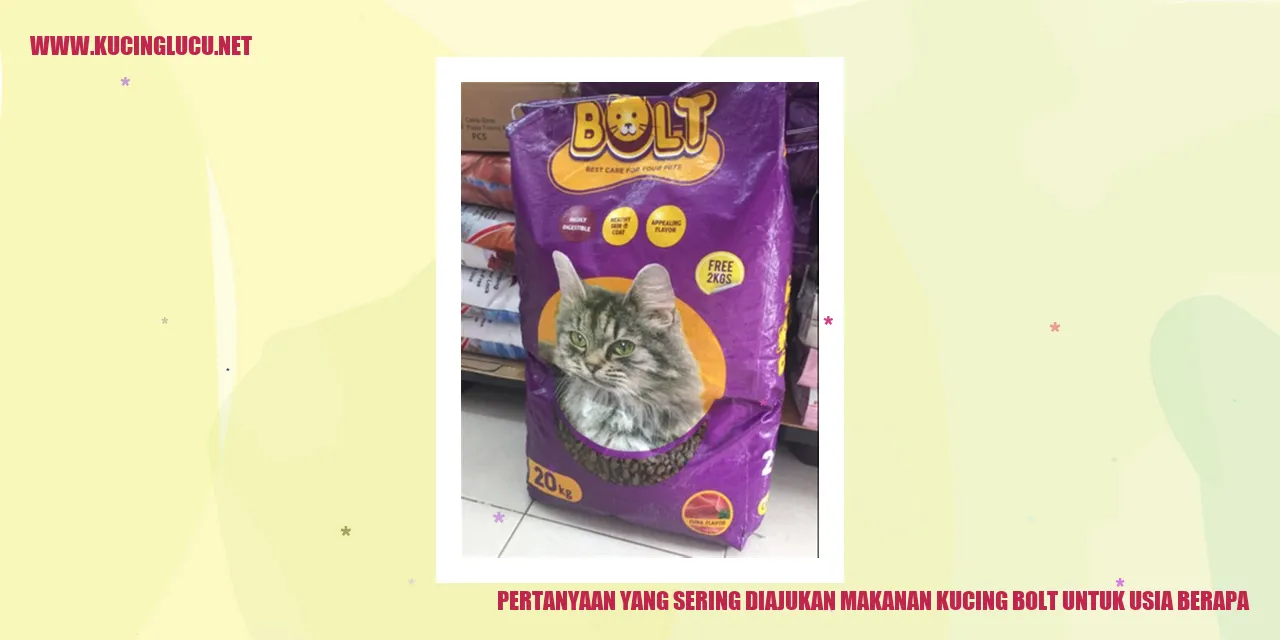 Pertanyaan yang Sering Ditemui Tentang Pakan Kucing Bolt