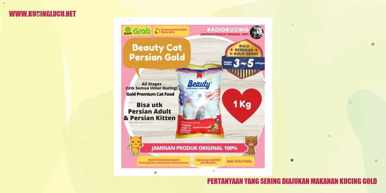Pertanyaan yang Sering Diajukan mengenai Makanan Kucing Gold