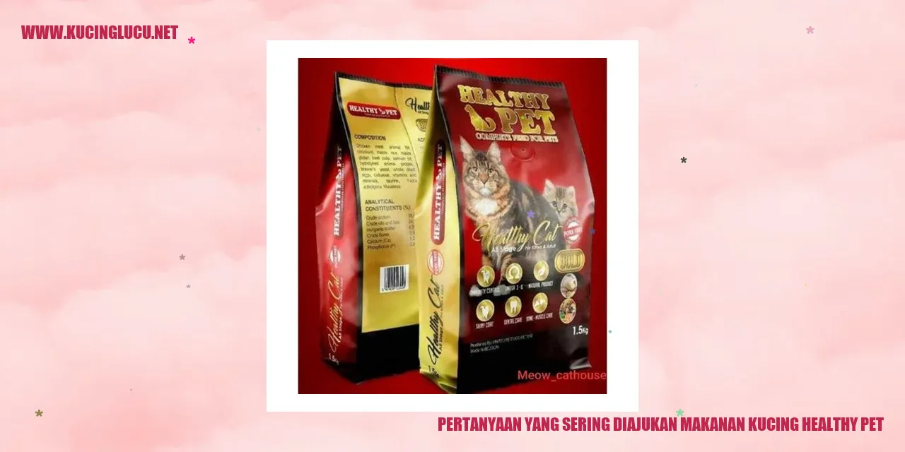 Pertanyaan yang Sering Diajukan makanan kucing healthy pet