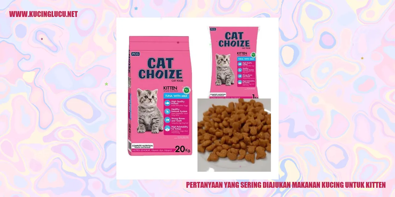 Pertanyaan yang Sering Diajukan makanan kucing untuk kitten