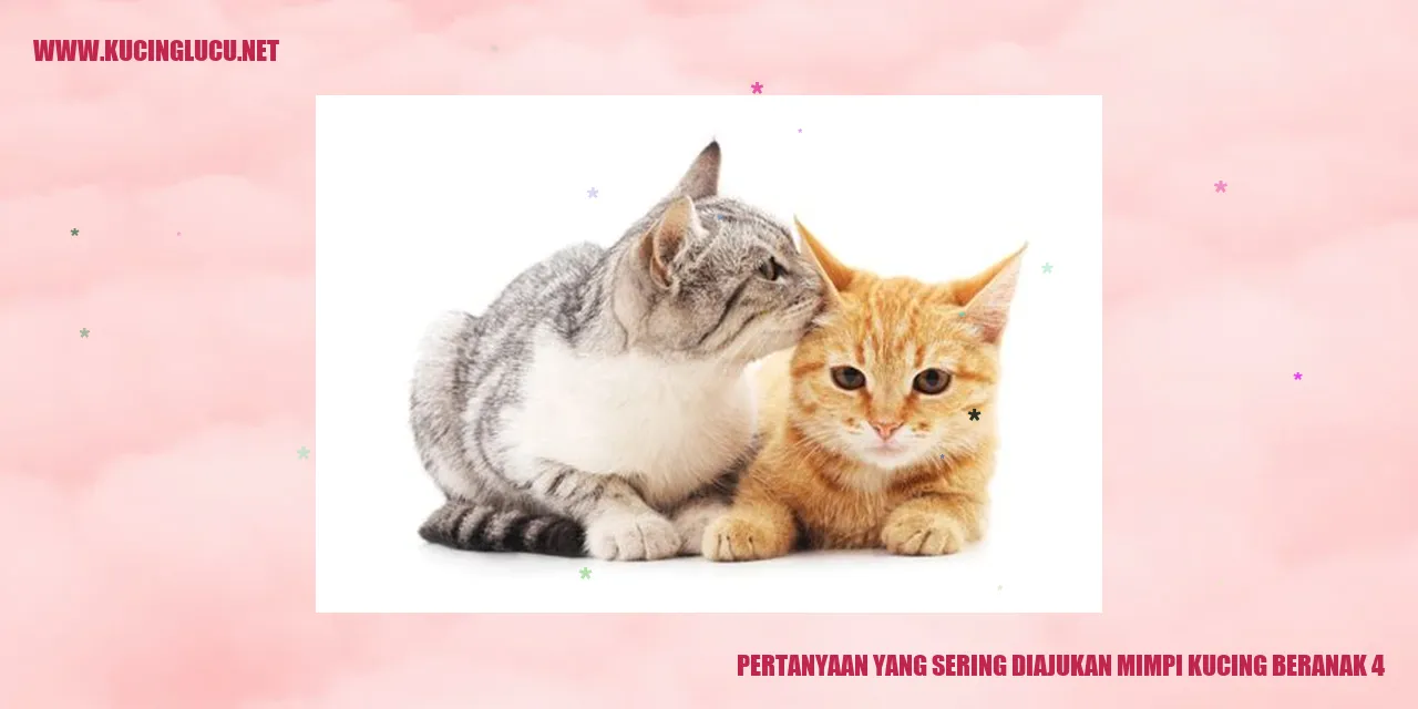 Ilustrasi Kucing Melahirkan 4 Anak Kucing