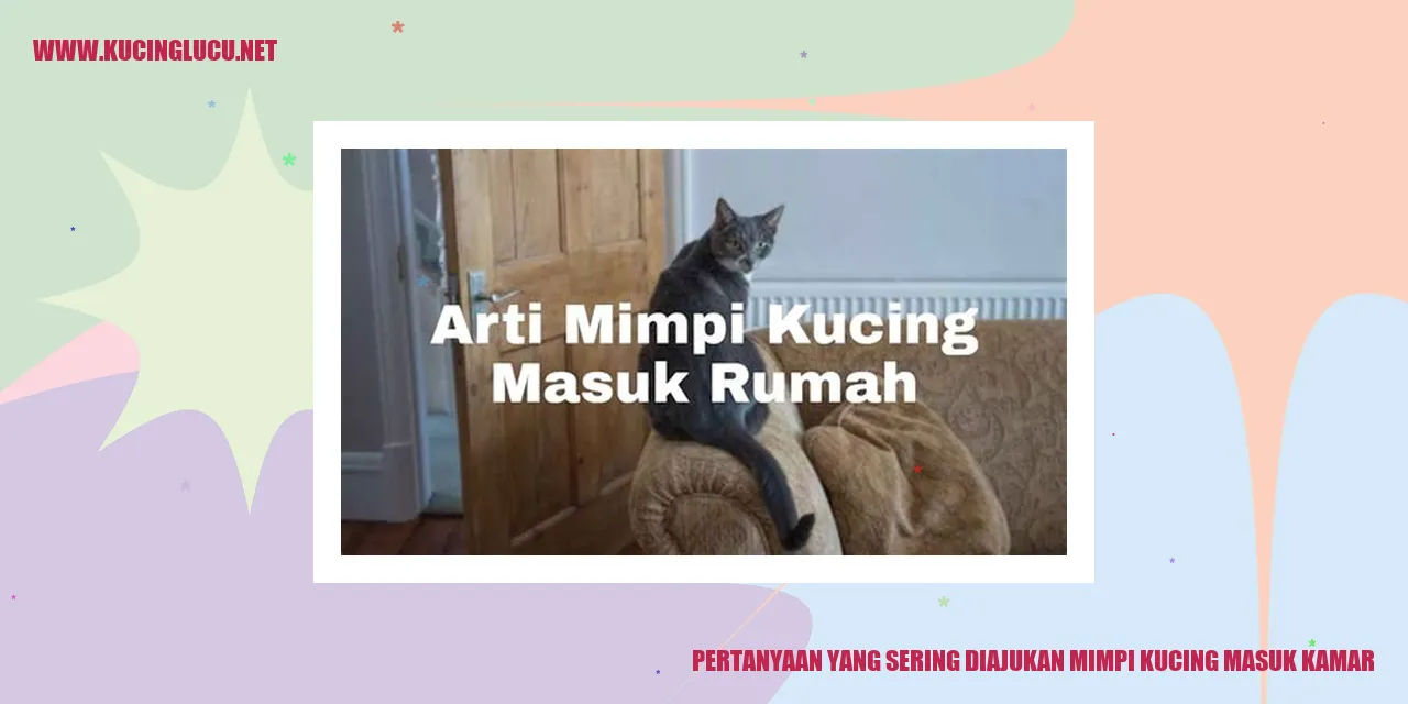 Ilustrasi Mimpi Kucing Masuk Kamar