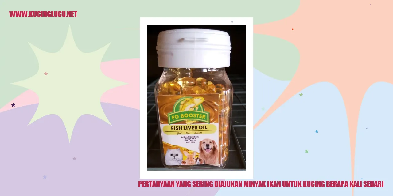 Minyak Ikan untuk Kucing