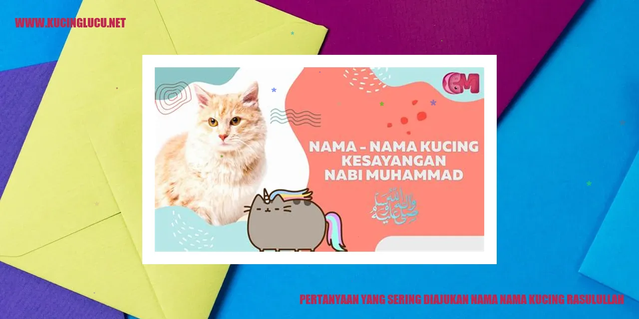 Pertanyaan yang Sering Diajukan tentang Nama-nama Kucing Rasulullah