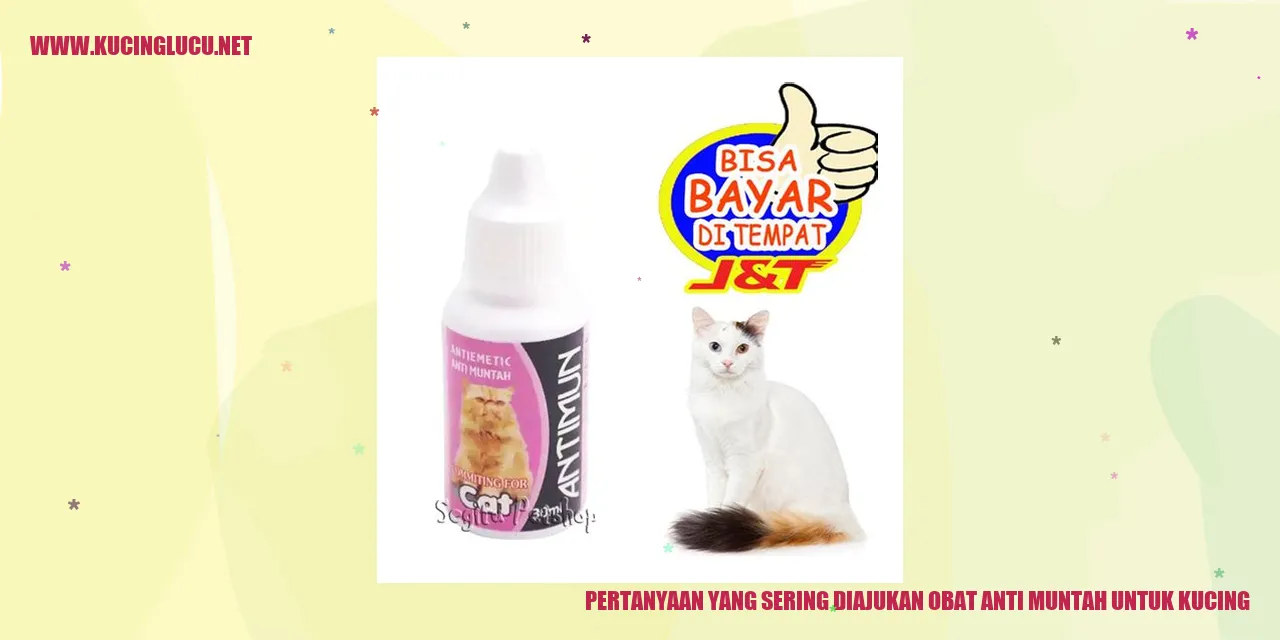 Pertanyaan yang Sering Ditanyakan tentang Obat Anti Muntah untuk Kucing