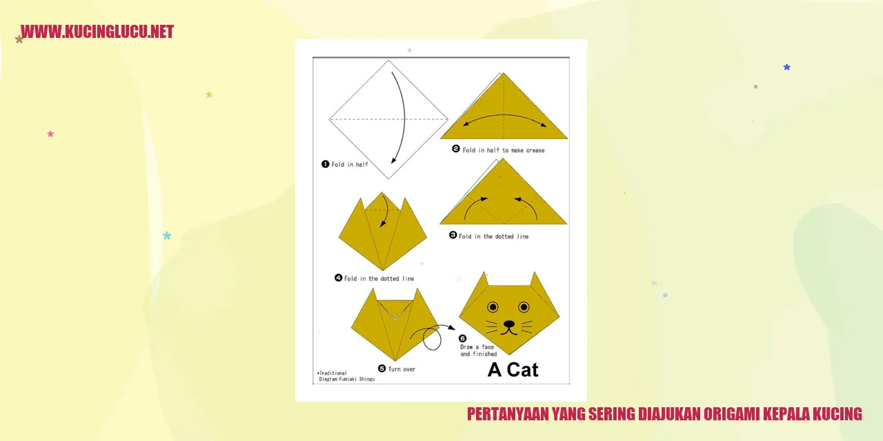 Origami Kepala Kucing