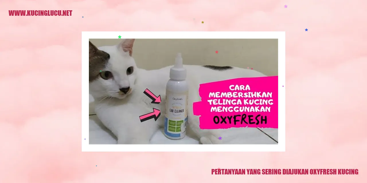 Pertanyaan yang Sering Diajukan oxyfresh kucing