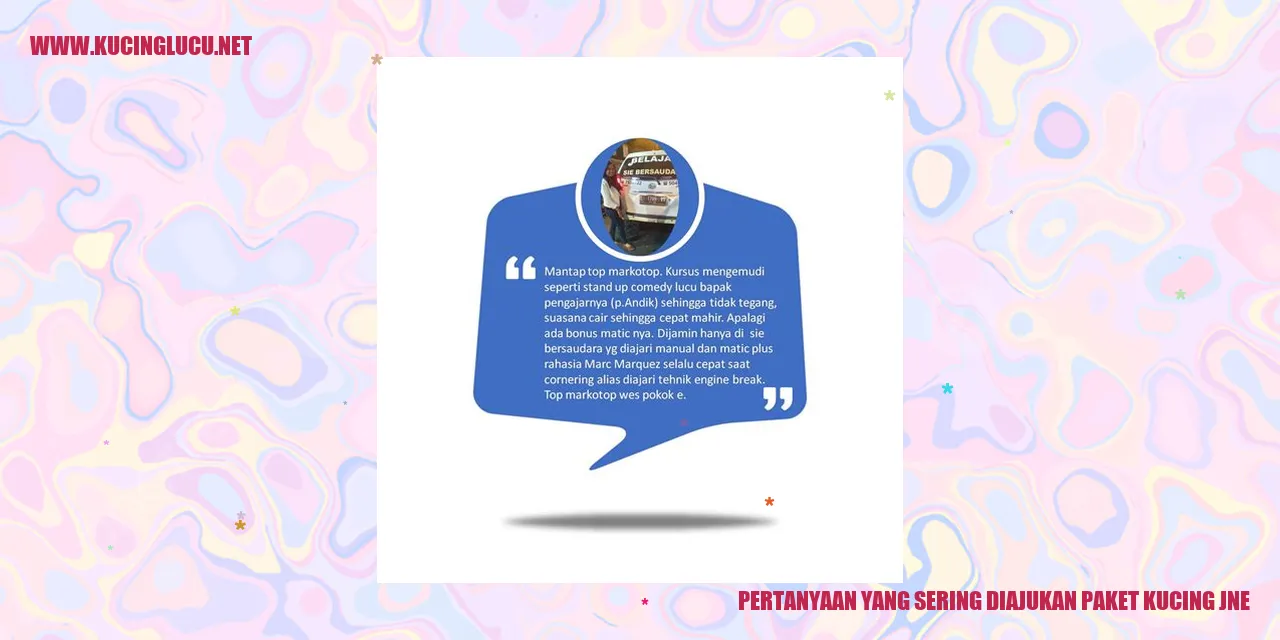 Pertanyaan yang Sering Diajukan paket kucing jne