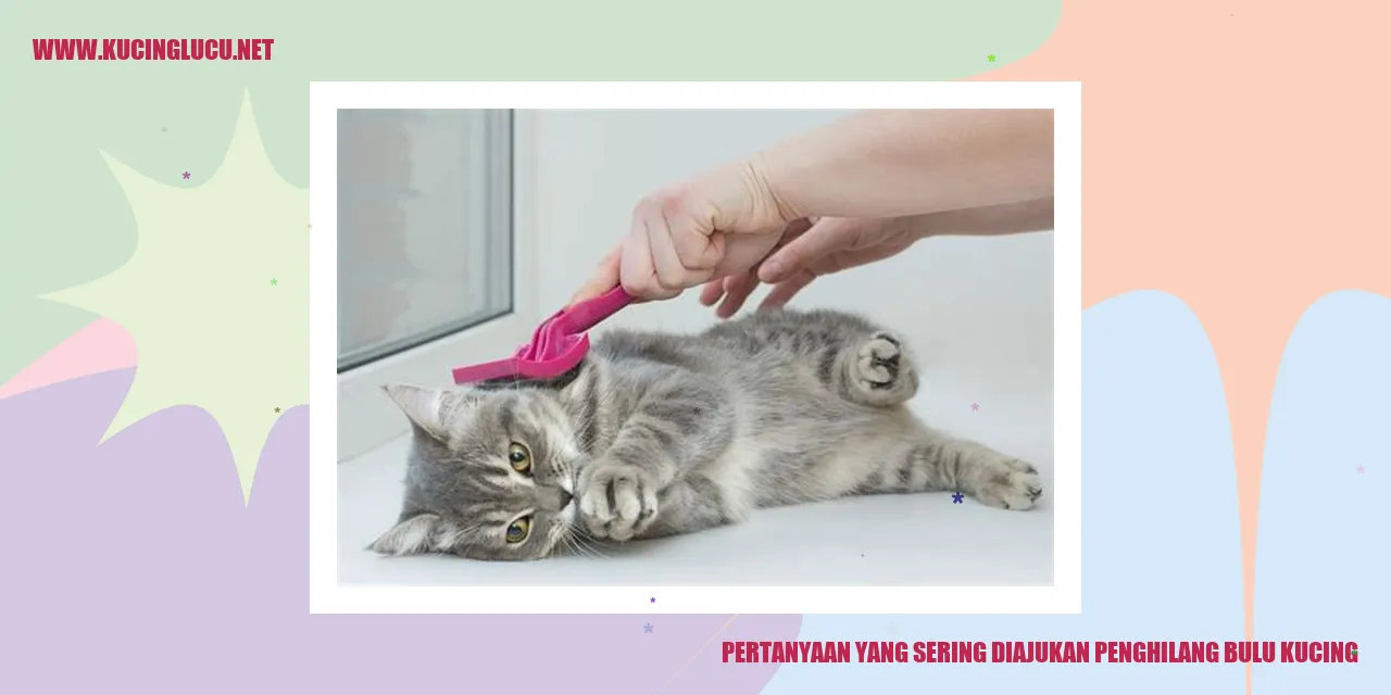 Pertanyaan yang Sering Diajukan penghilang bulu kucing