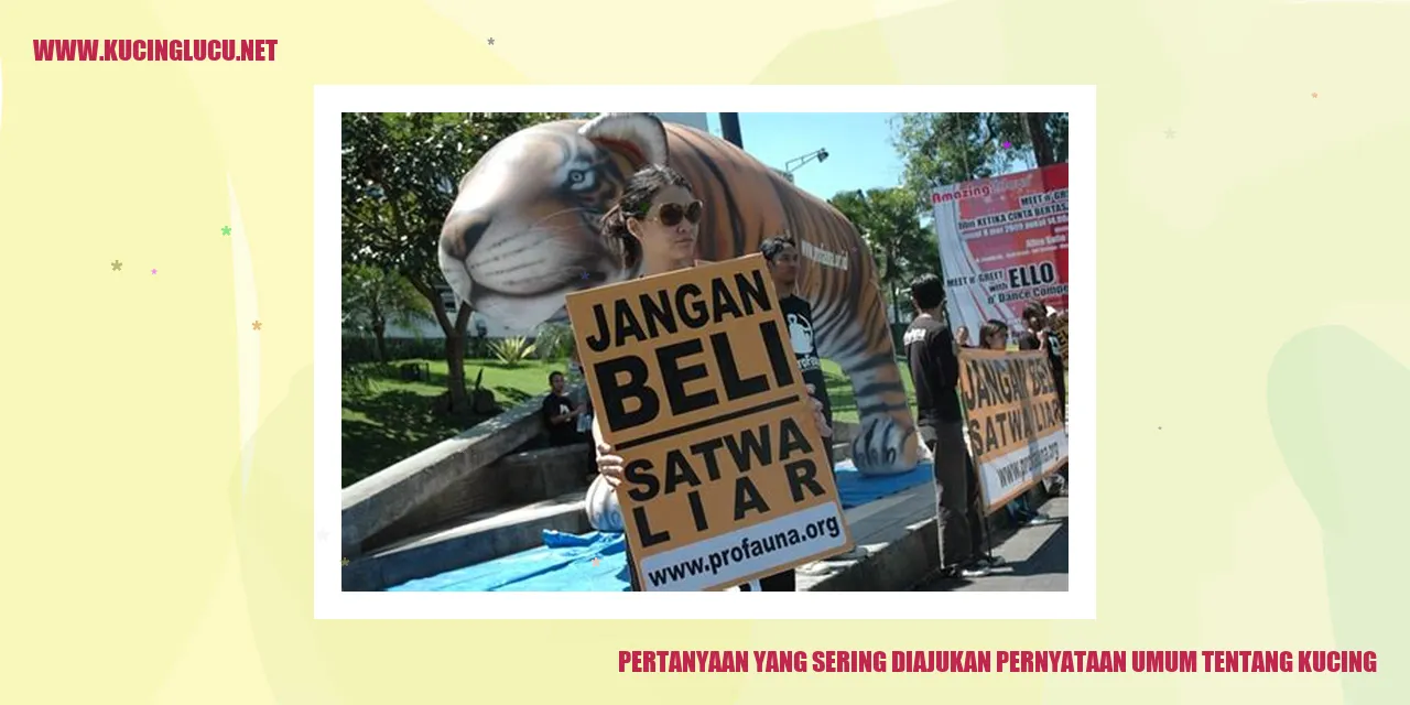 Pertanyaan yang Sering Diajukan pernyataan umum tentang kucing