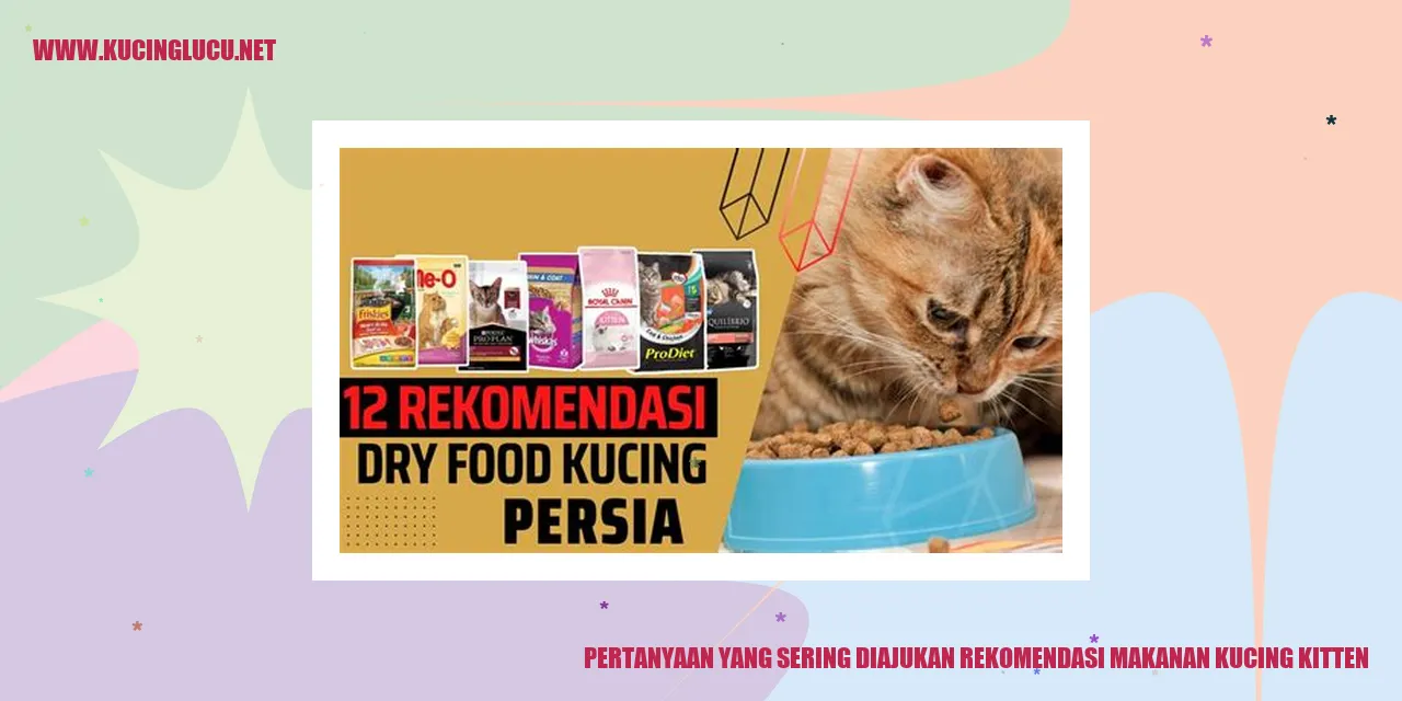 Pertanyaan yang Sering Muncul mengenai Rekomendasi Makanan untuk Kucing Kitten