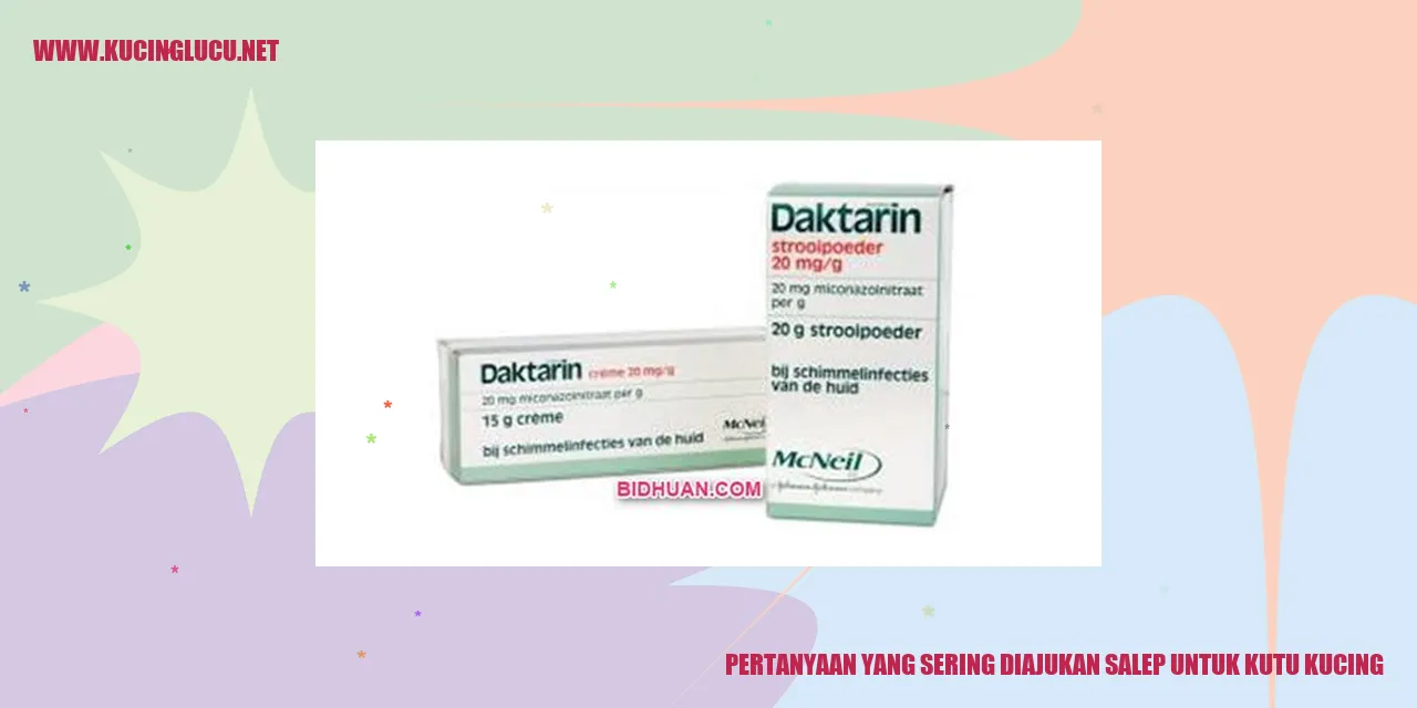 Pertanyaan yang Sering Diajukan salep untuk kutu kucing