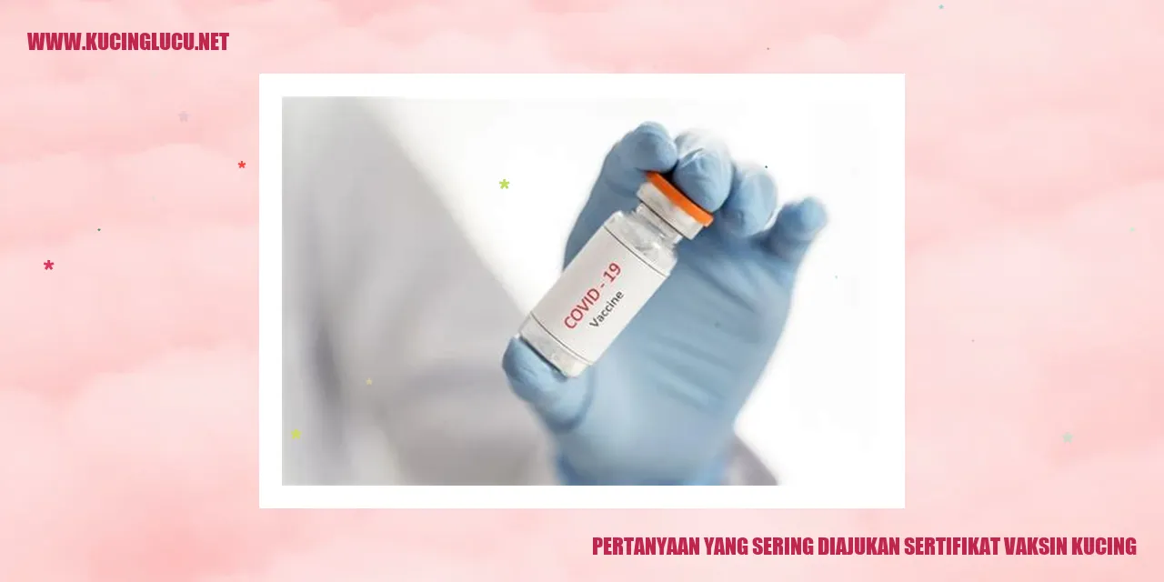 Sertifikat Vaksin Kucing