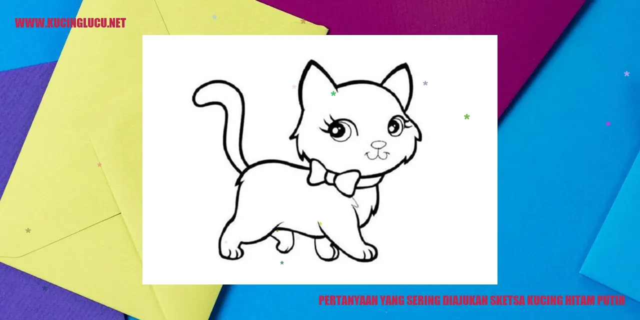 Sketsa Kucing Hitam Putih