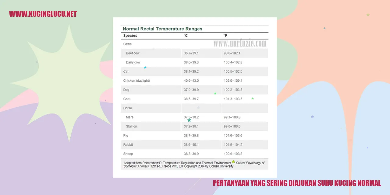 Pertanyaan yang Sering Diajukan: Suhu Kucing Normal
