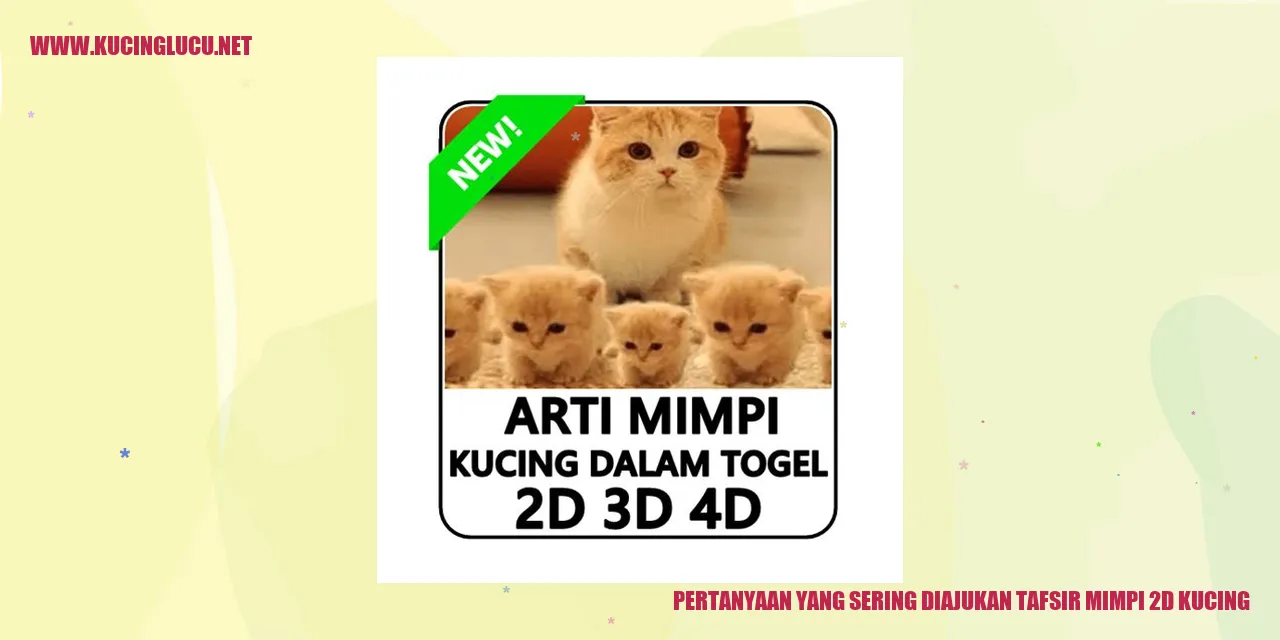 Tafsir Mimpi 2D Kucing