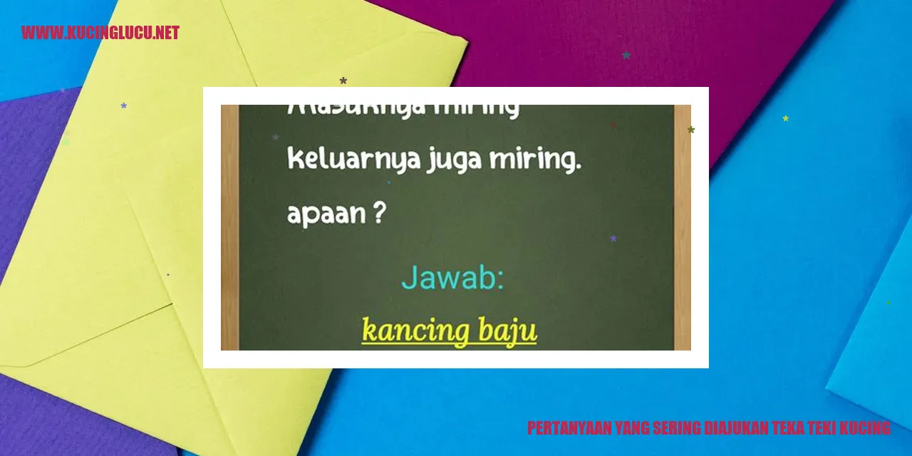 Teka-Teki Kucing