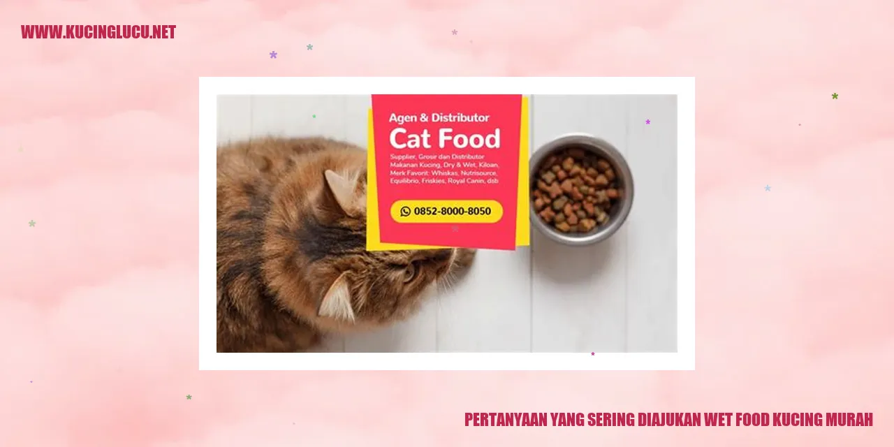 Pertanyaan yang Sering Diajukan wet food kucing murah