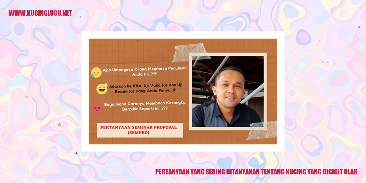 Pertanyaan yang Sering Ditanyakan tentang Kucing yang Digigit Ular