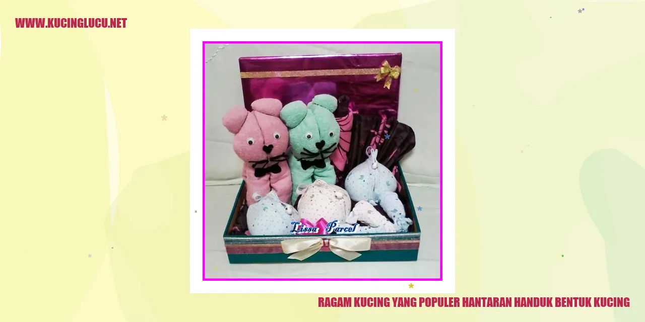 Gambar Ragam Kucing yang Populer hantaran handuk bentuk kucing
