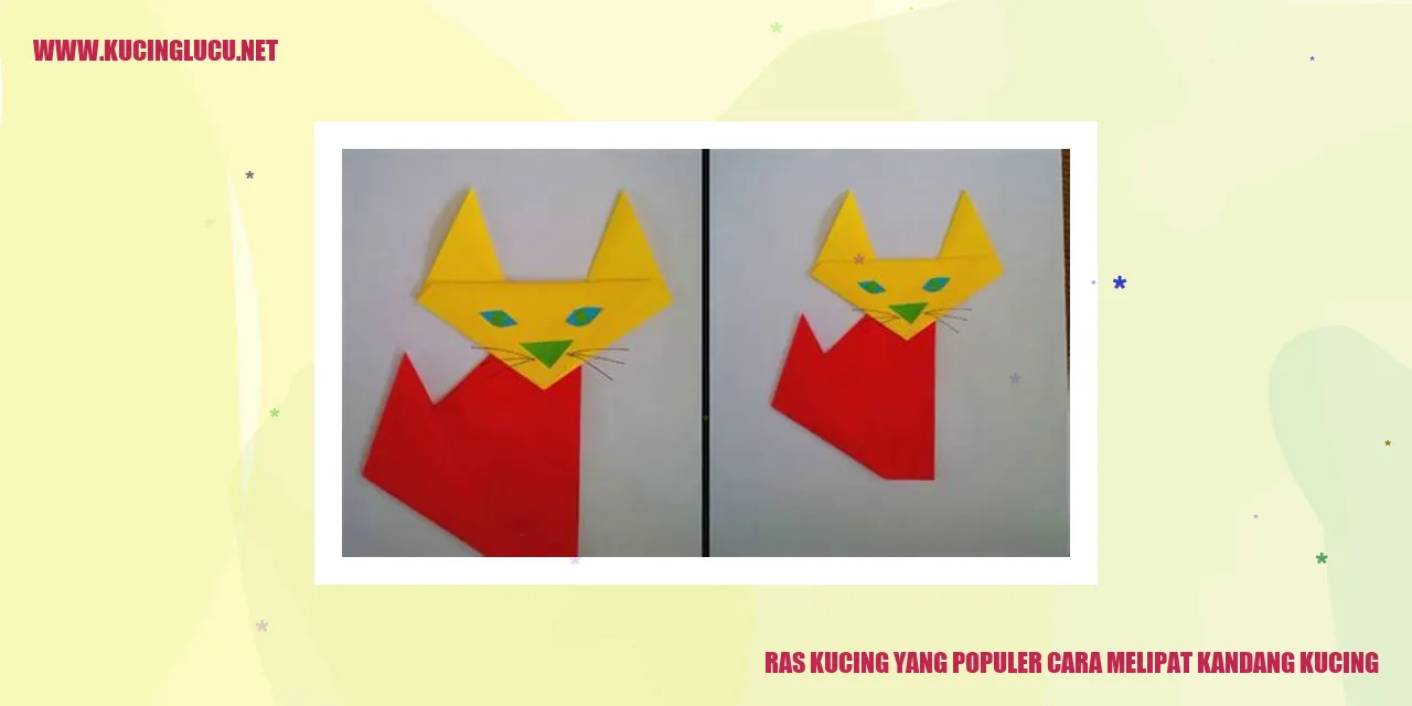 Ras Kucing yang Populer cara melipat kandang kucing