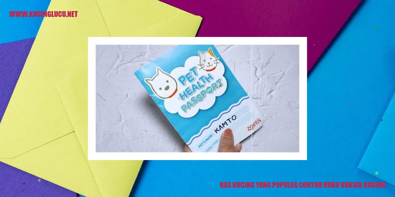 Kucing Populer Buku Vaksin Kucing