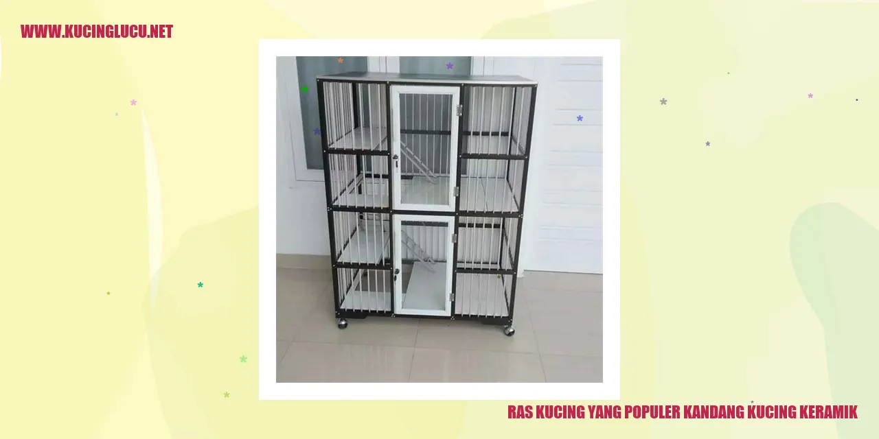 Kucing dalam kandang keramik
