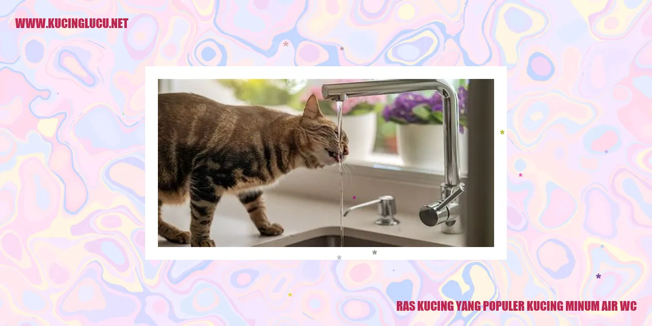 Ras Kucing yang Populer kucing minum air wc