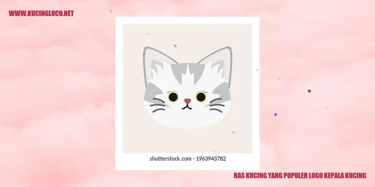 Ras Kucing yang Populer logo kepala kucing