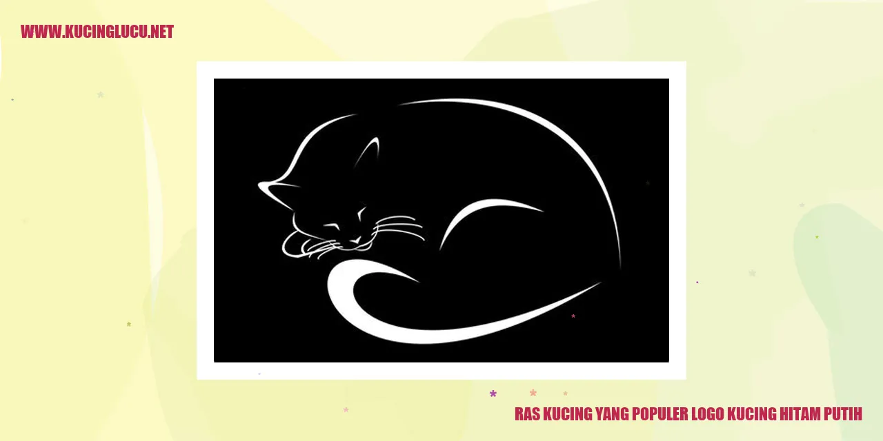 Ras Kucing yang Populer logo kucing hitam putih