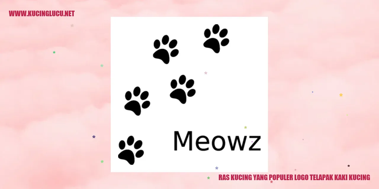 Kucing dengan telapak kaki logo