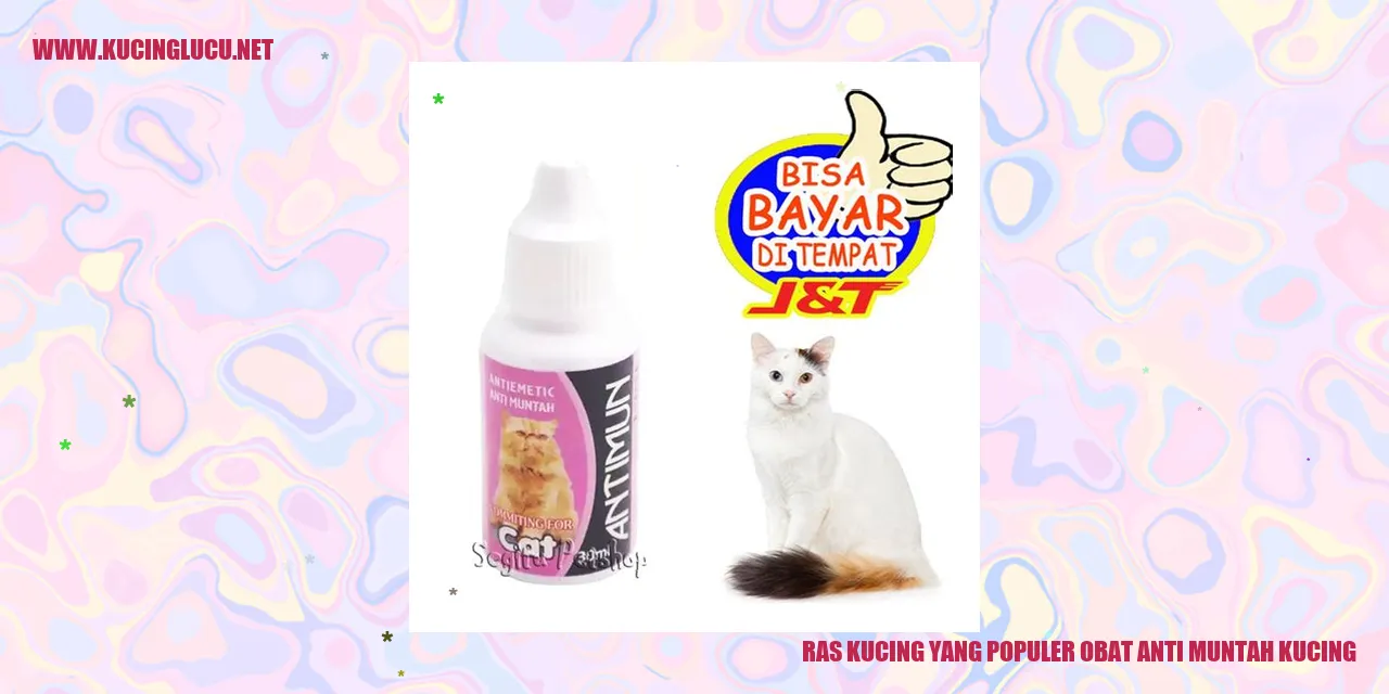 Ras Kucing yang Populer obat anti muntah kucing