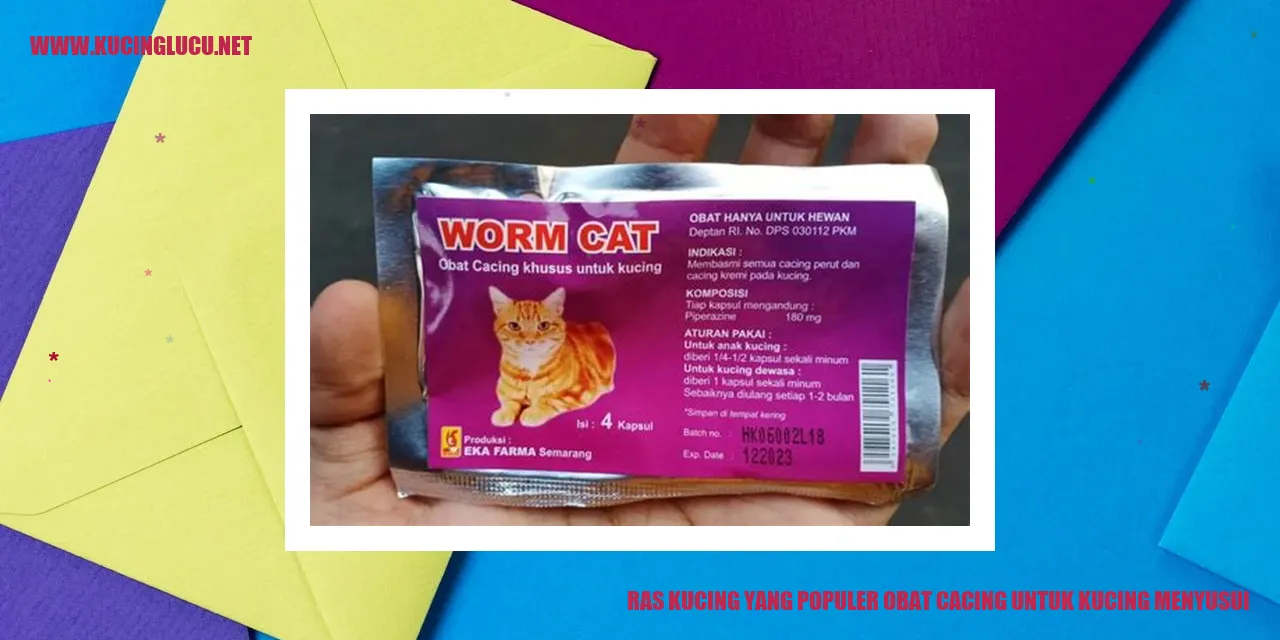 Ras Kucing Terkenal sebagai Pengobatan Cacing untuk Kucing Menyusui