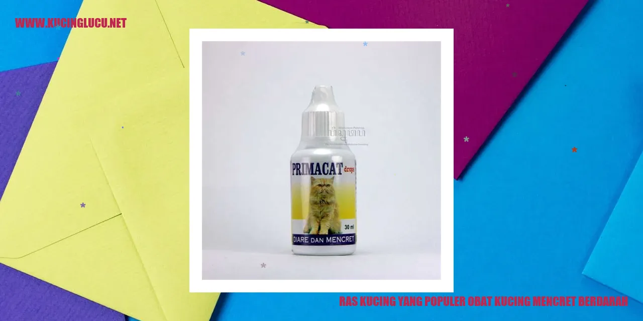 Ras Kucing yang Populer obat kucing mencret berdarah