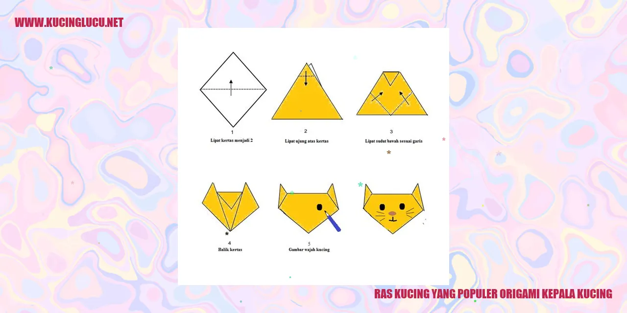 Gambar Origami Kepala Kucing