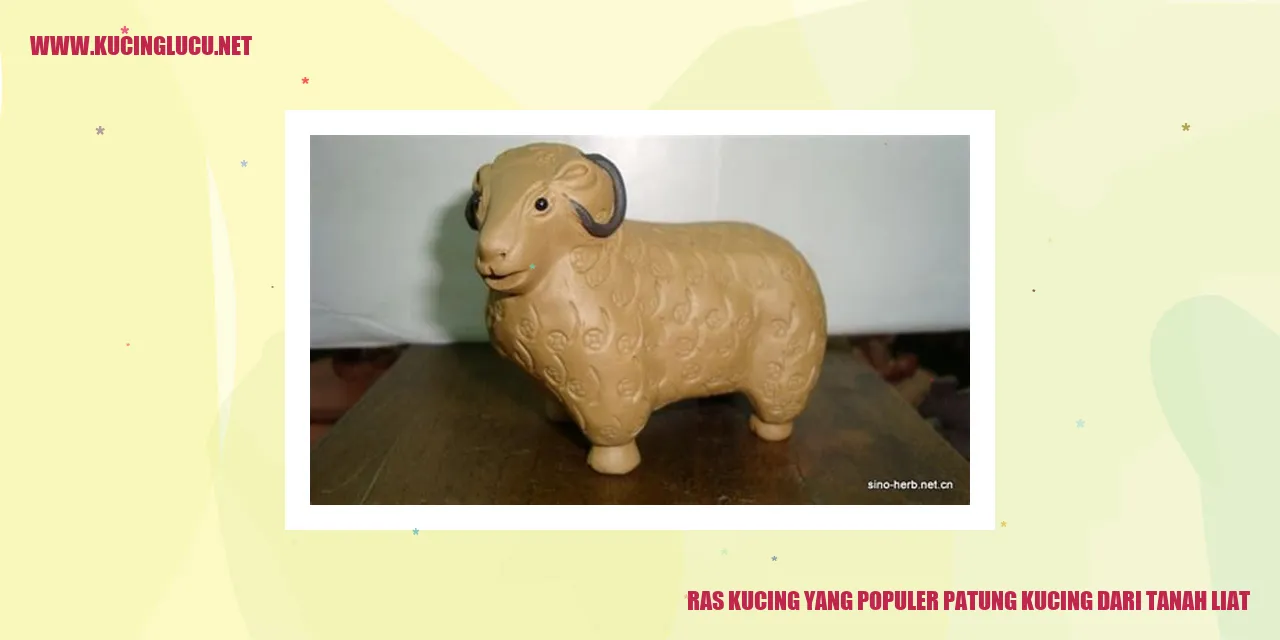 Patung kucing dari tanah liat