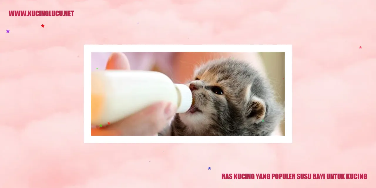 Ras Kucing yang Populer susu bayi untuk kucing