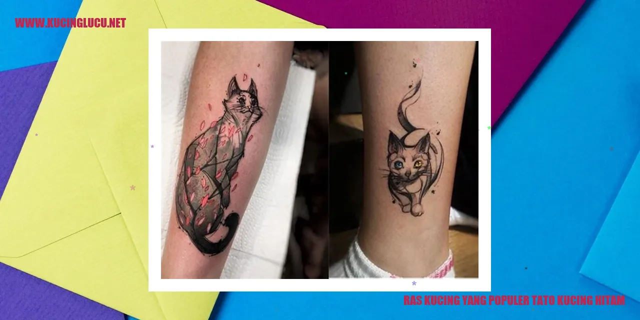 Gambar Kucing Hitam dengan Tato