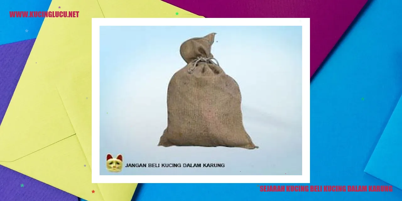 Gambar kucing dalam karung