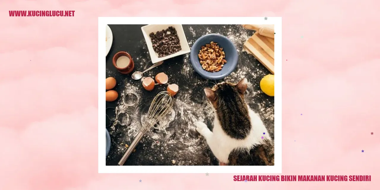 Gambar kucing membuat makanan sendiri