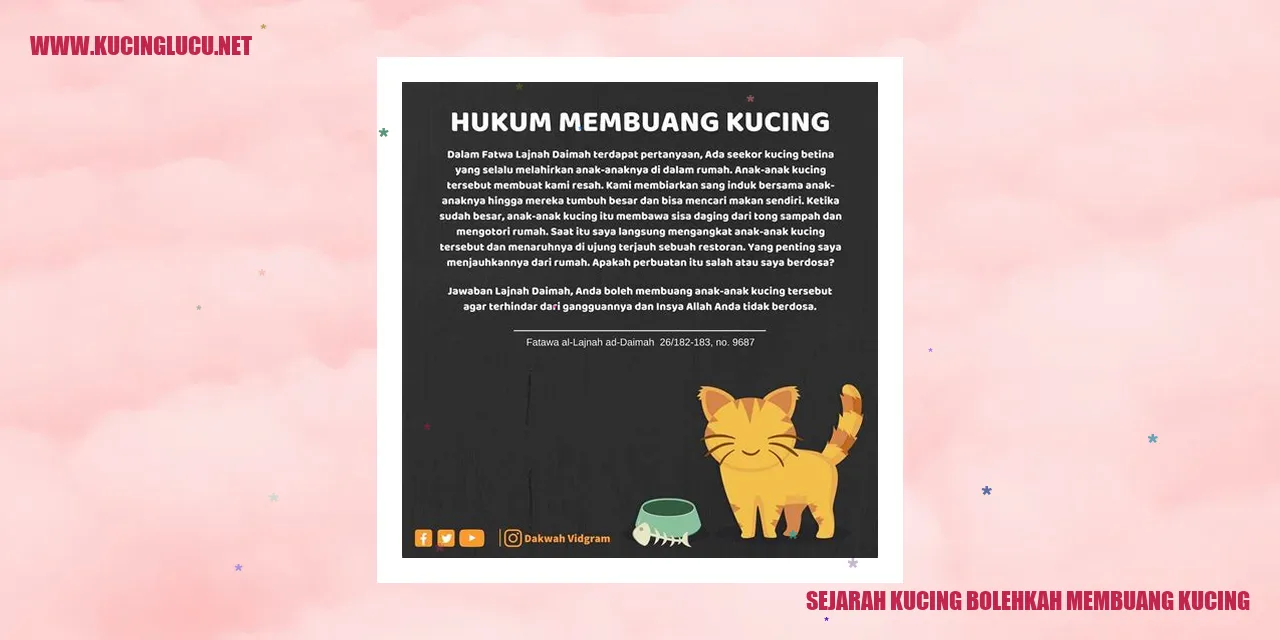 Sejarah Kucing Bolehkah Membuang Kucing