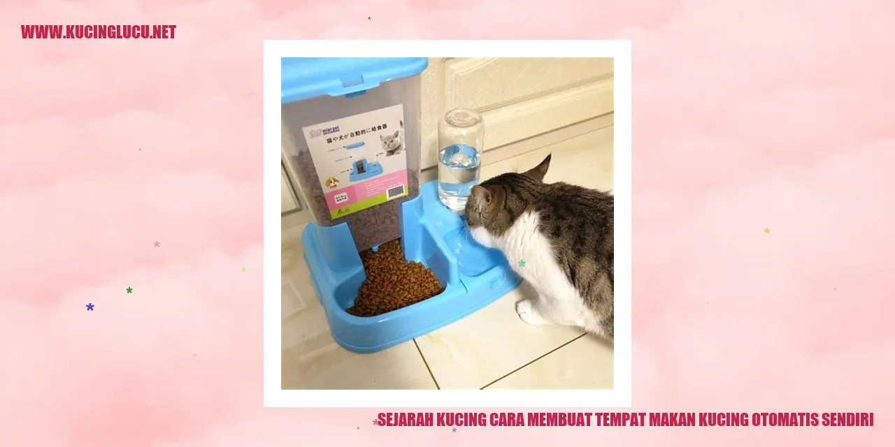 Foto Sejarah Kucing dan Cara Membuat Tempat Makan Kucing Otomatis Sendiri