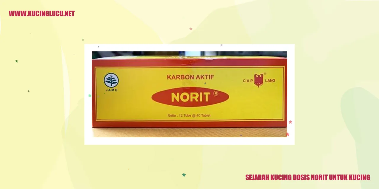 Sejarah Kucing dosis norit untuk kucing