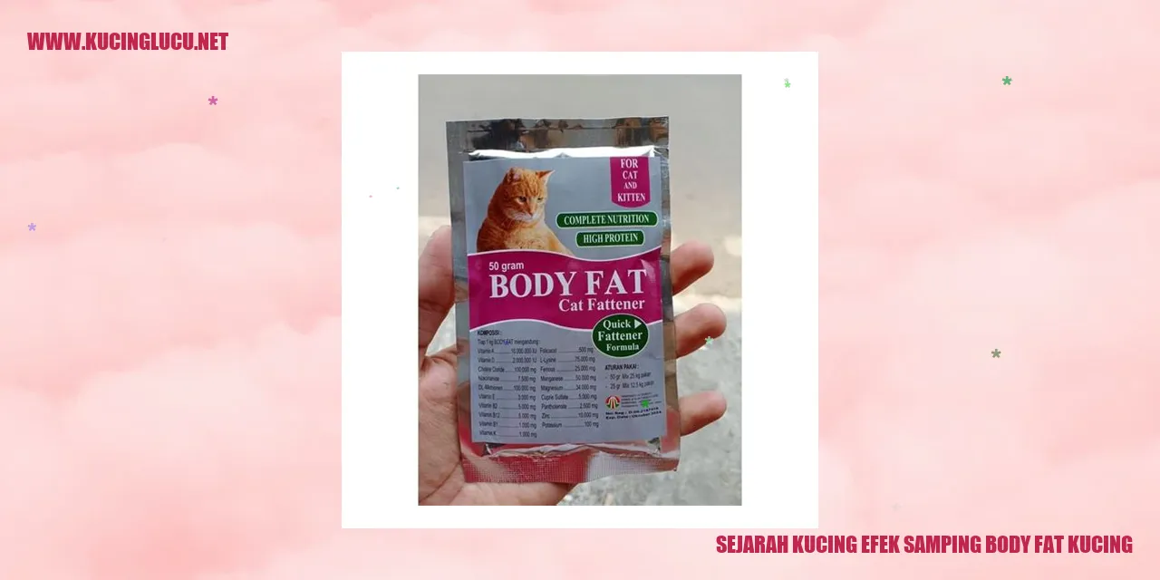 Sejarah Kucing efek samping body fat kucing