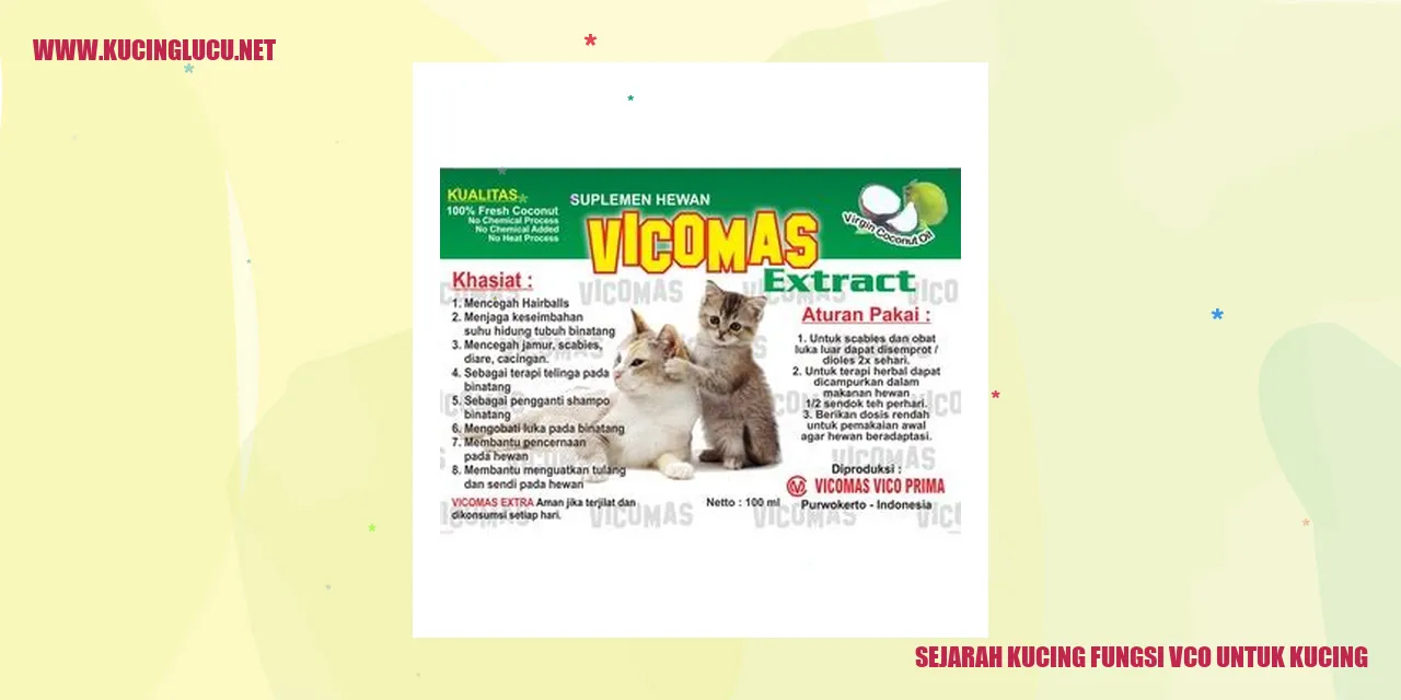 Sejarah Kucing fungsi vco untuk kucing