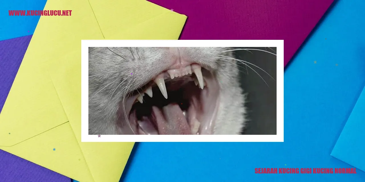 Sejarah Kucing Gigi Kucing Normal